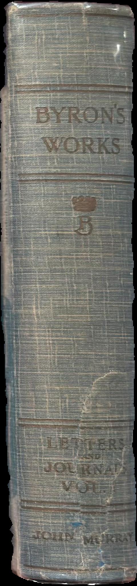 The works of Lord Byron : letters and journals, volume 1 live spine