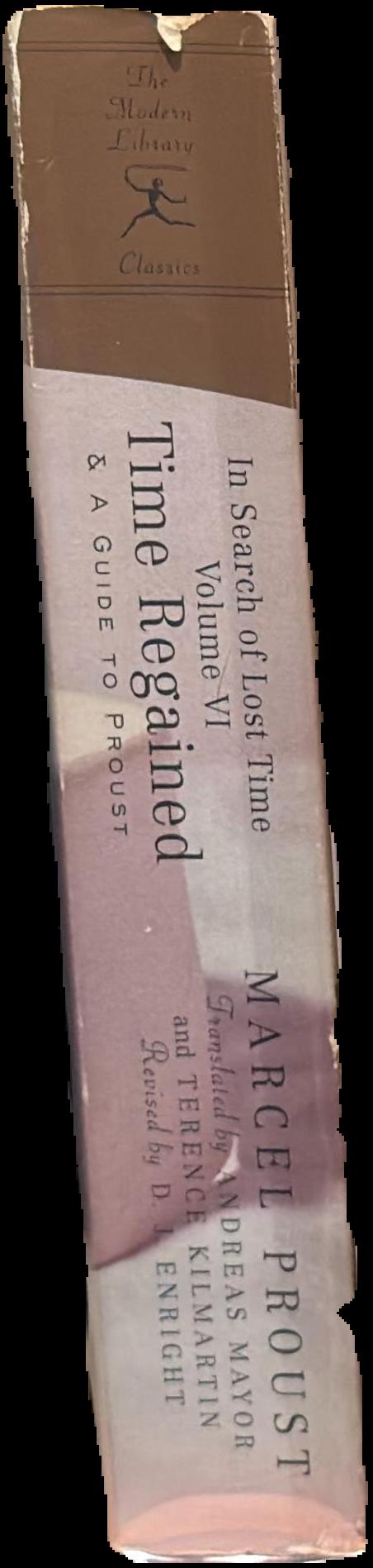 In search of lost time : volume VI : time regained live spine