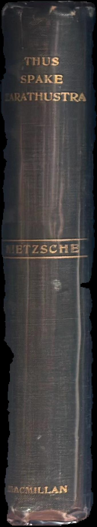 Thus spoke Zarathustra : a book for all and none live spine
