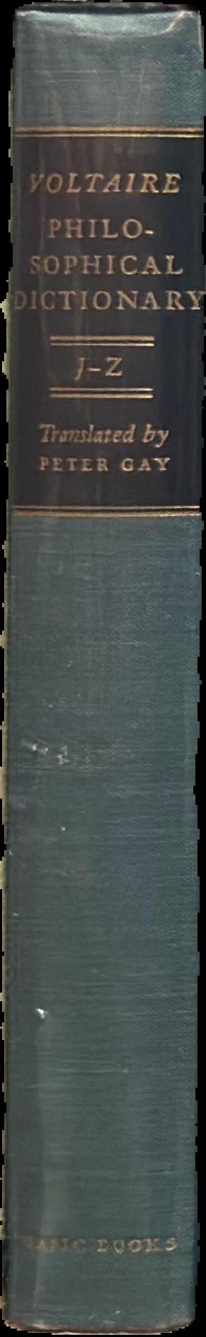 Philosophical dictionary : J - Z live spine