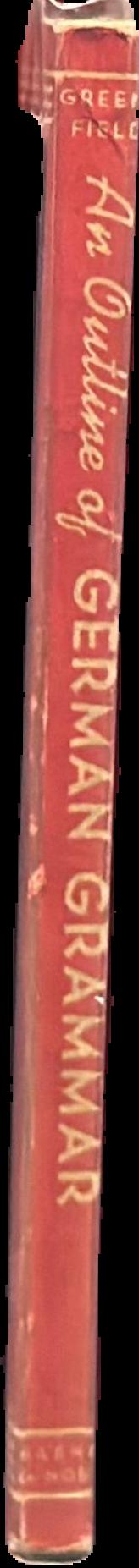 An outline of German grammar live spine