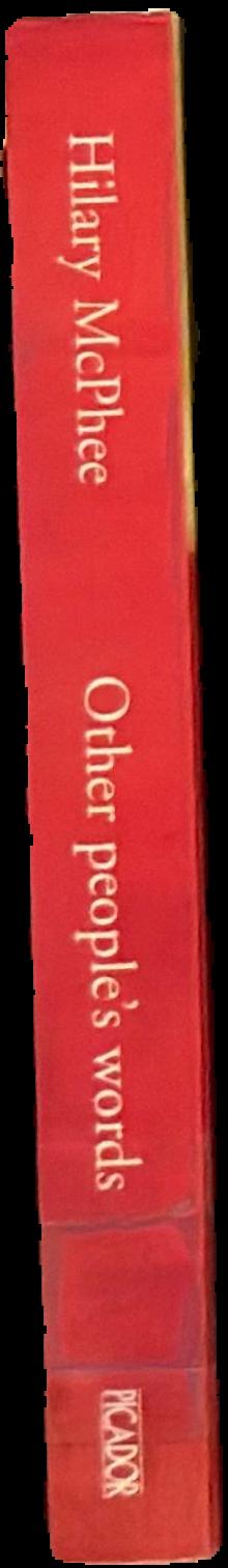 Other people's words live spine
