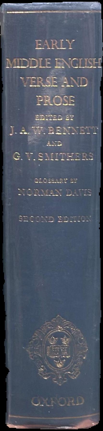 Early Middle English verse and prose live spine