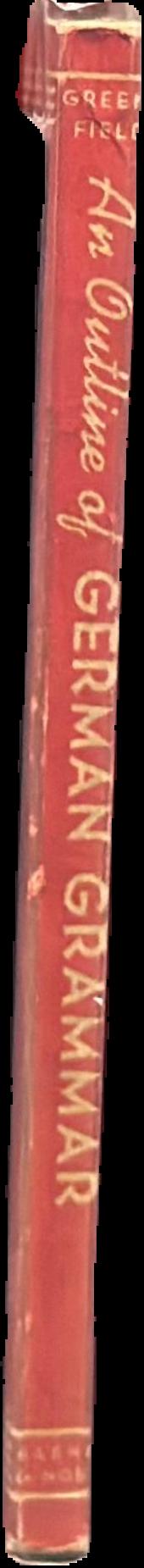 An outline of German grammar live spine