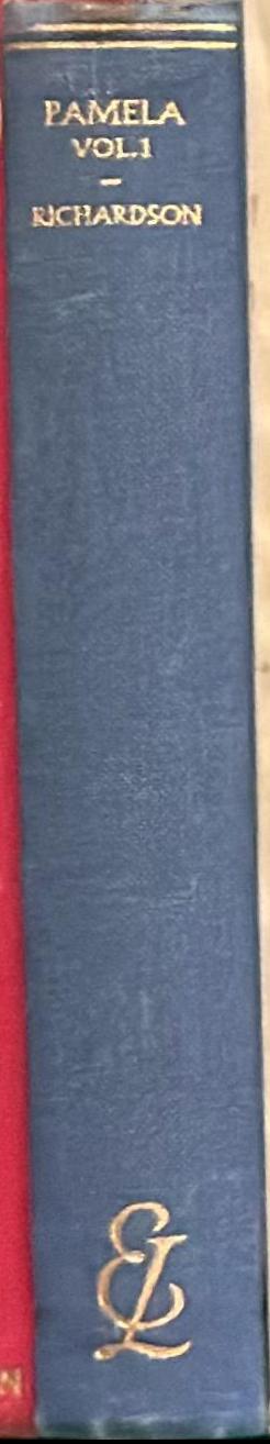 Pamela, or virtue rewarded, vol. 1 live spine