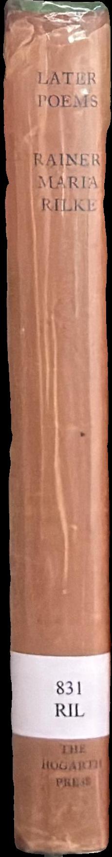 Later poems live spine