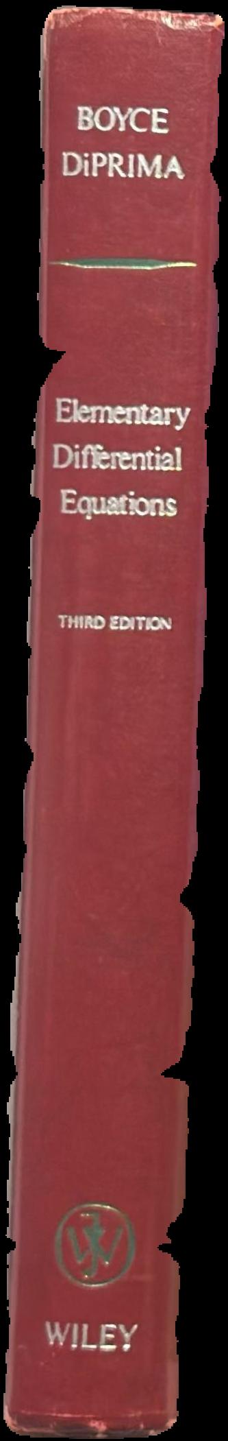 Elementary differential equations / William E. Boyce and Richard C. DiPrima live spine