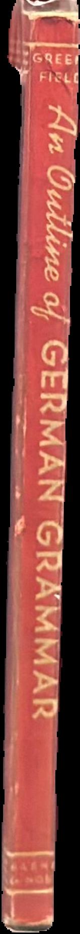 An outline of German grammar live spine