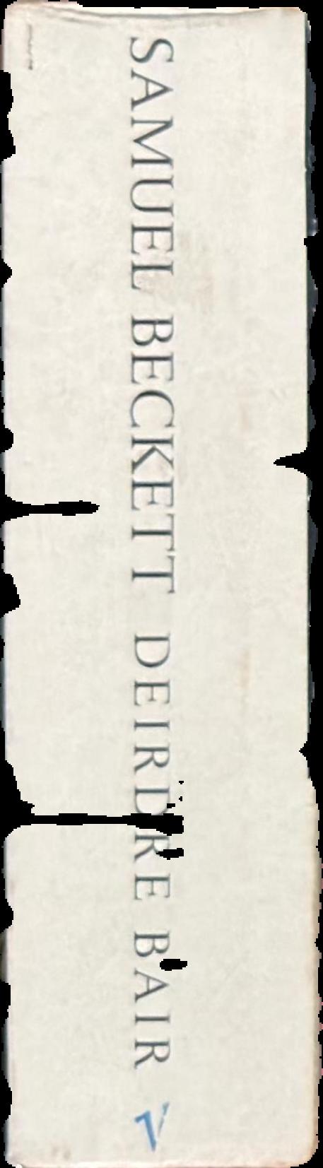 Samuel Beckett : a biography live spine