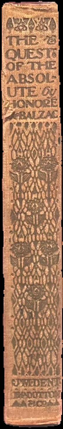 The quest of the absolute / by Honore de Balzac live spine