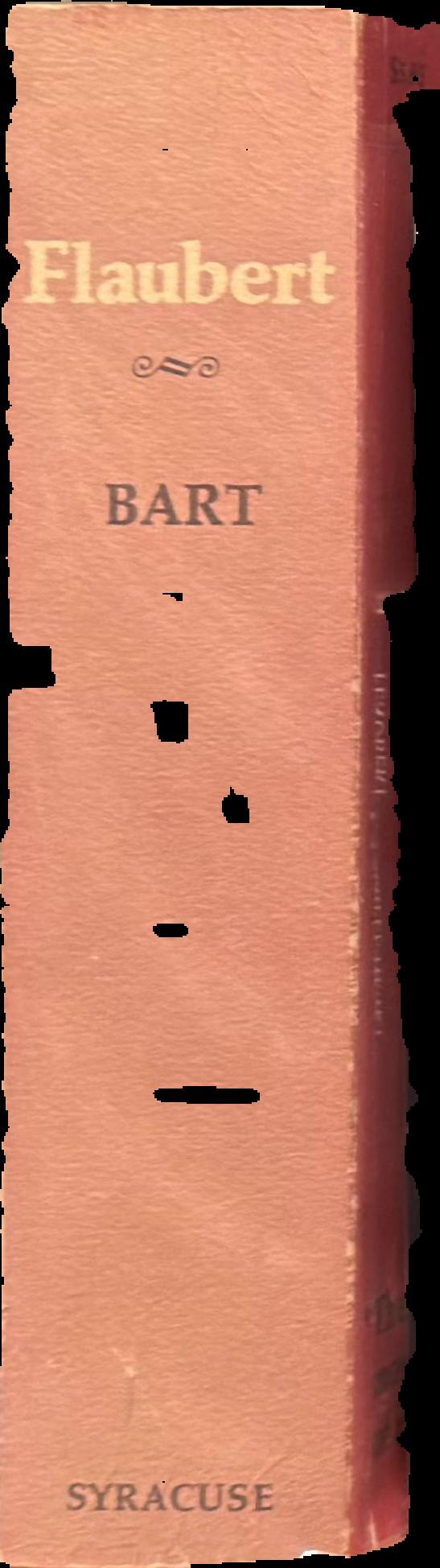 Flaubert / Benjamin F. Bart live spine