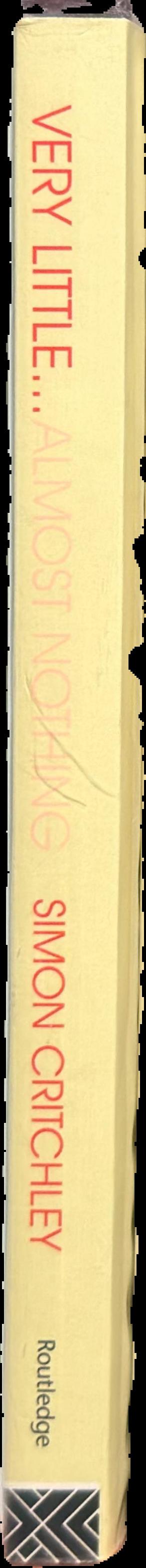 Very little … almost nothing : death, philosophy, literature live spine