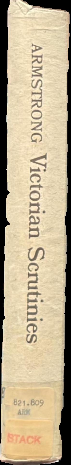 Victorian scrutinies : reviews of poetry 1830-1870 live spine