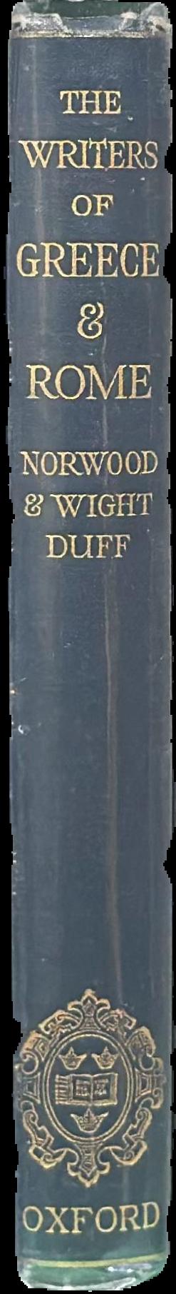 The writers of Greece / by Gilbert Norwood live spine
