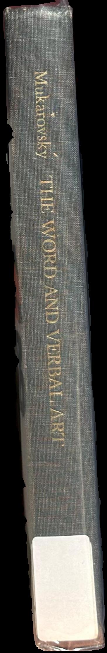 The word and verbal art : selected essays live spine