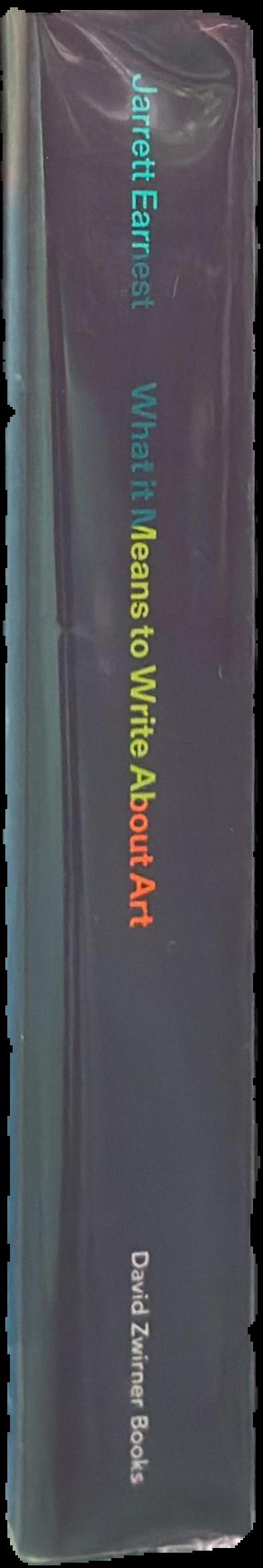 What it means to write about art : interviews with art critics live spine
