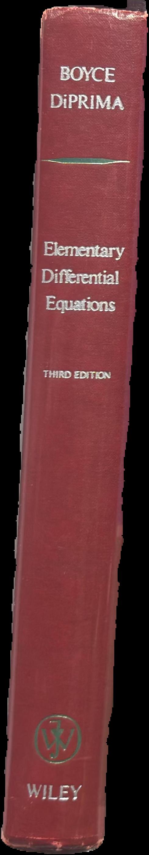 Elementary differential equations / William E. Boyce and Richard C. DiPrima live spine