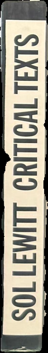 Sol Lewitt : critical texts live spine