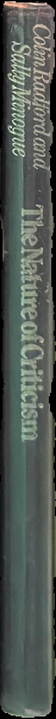 The nature of criticism live spine