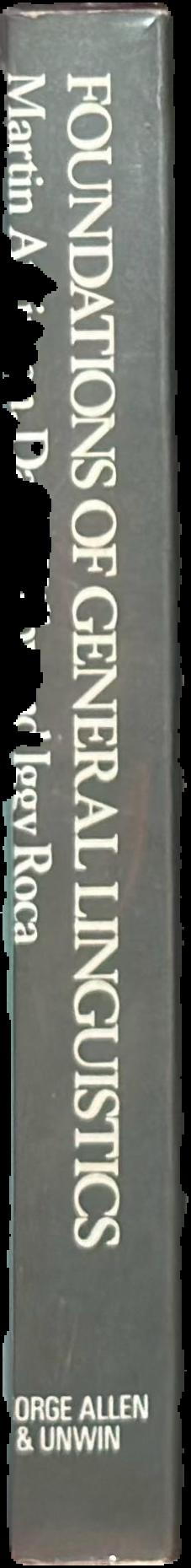 Foundations of general linguistics live spine