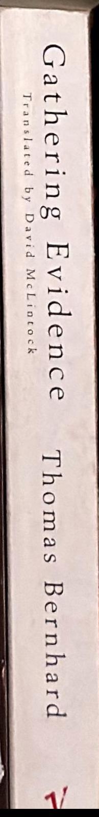 Gathering evidence : a memoir live spine