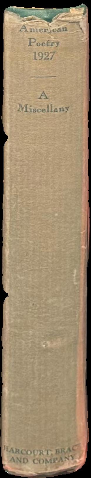 American poetry 1927 : a miscellany live spine