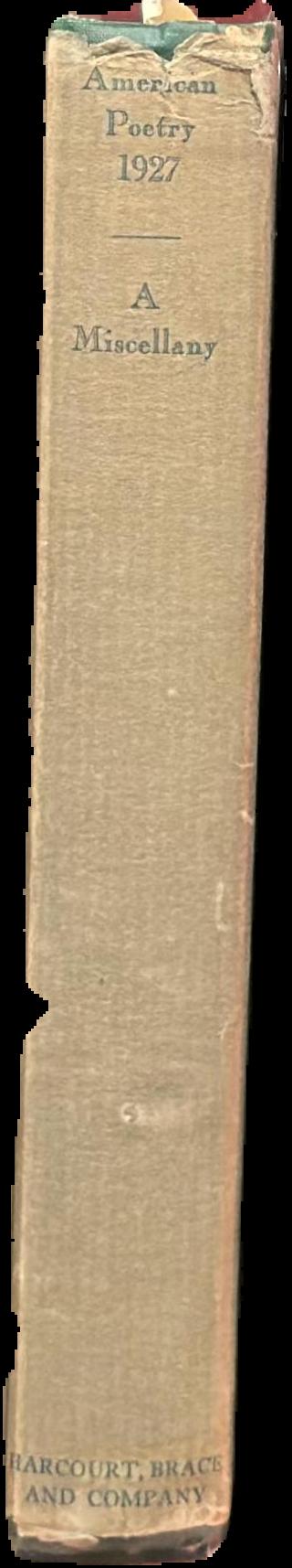 American poetry 1927 : a miscellany live spine