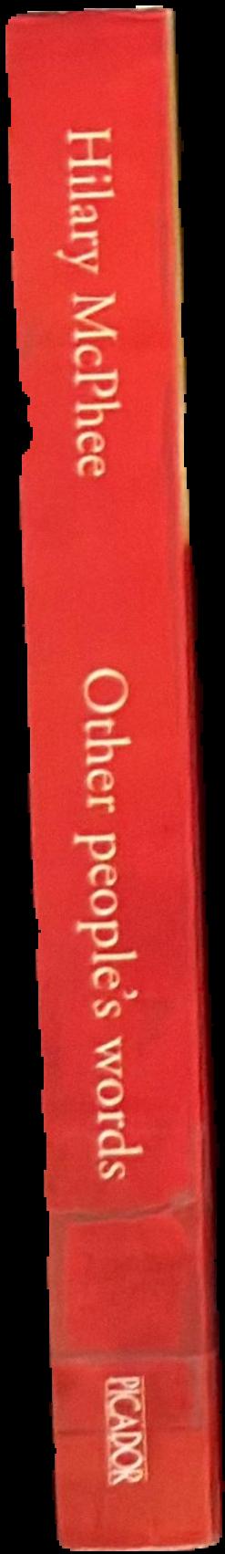 Other people's words live spine