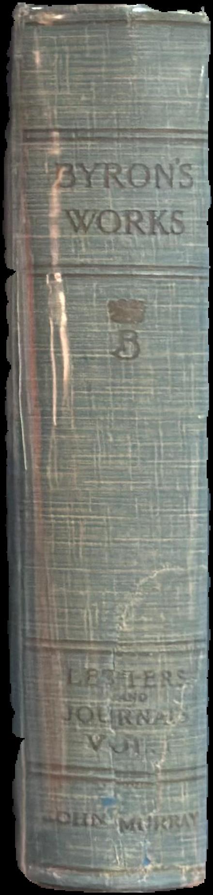 The works of Lord Byron : letters and journals, volume 1 live spine