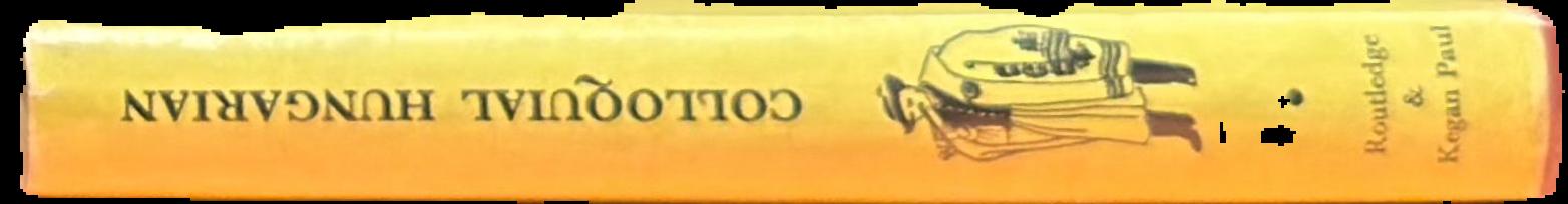 Colloquial Hungarian live spine
