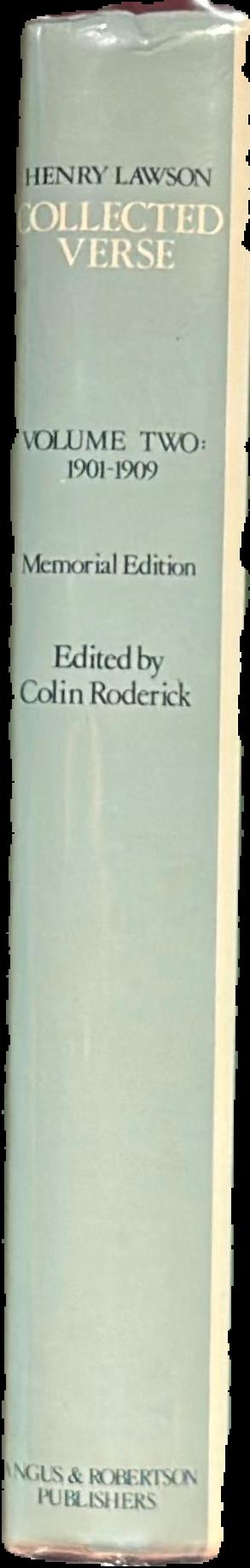 Henry Lawson : collected verse : volume three : 1910–1922 / edited with introduction and notes by Colin Roderick live spine