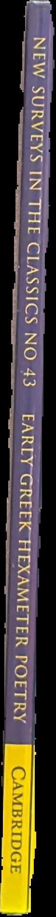 Early Greek hexameter poetry live spine