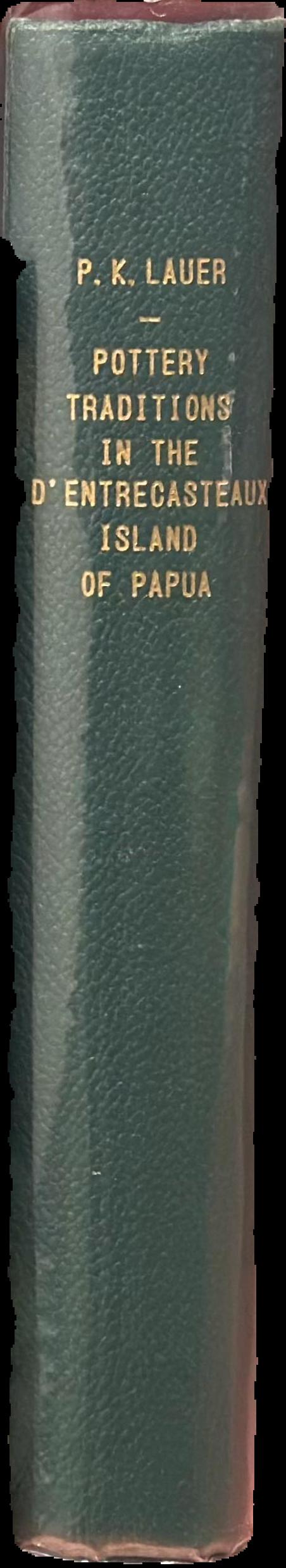 Pottery traditions in the D'Entrecasteaux Islands of Papua live spine