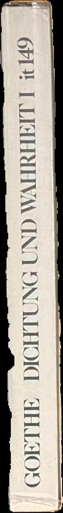 Dichtung und Wahrheit I live spine