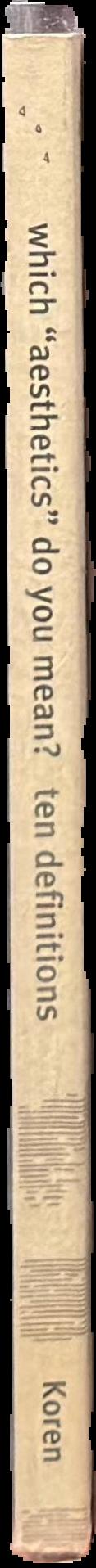 Which 'aesthetics' do you mean? : ten definitions live spine