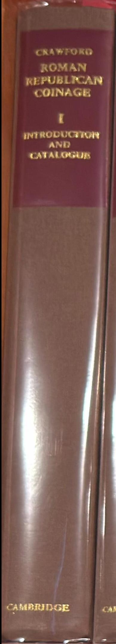 Roman republican coinage : volume I live spine