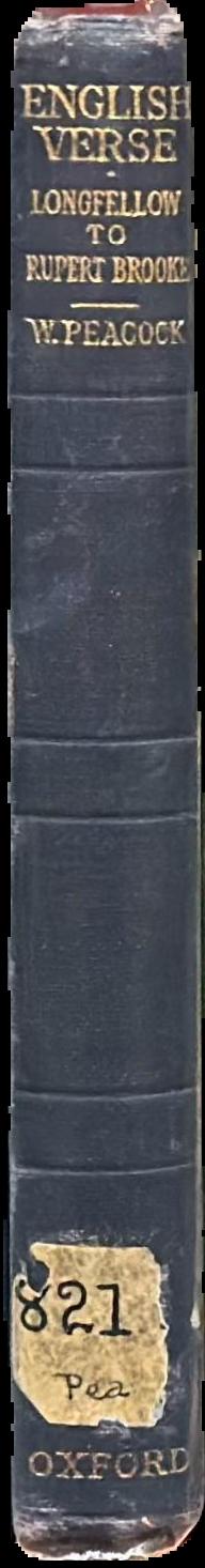 English verse : in five volumes : volume V : Longfellow to Rupert Brooke live spine