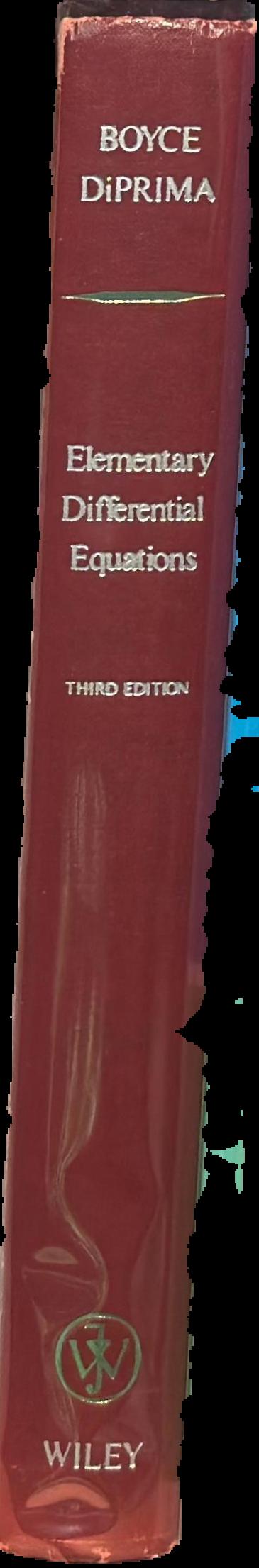 Elementary differential equations / William E. Boyce and Richard C. DiPrima live spine
