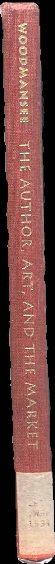 The author, art, and the market : rereading the history of aesthetics live spine