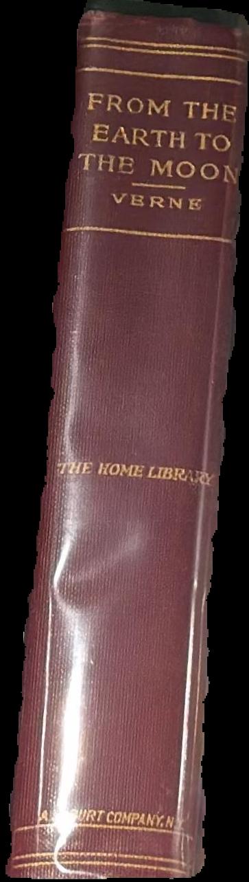 From the earth to the moon : and round the moon / by Jules Verne live spine