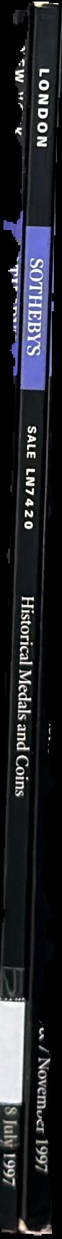 Historical medals and coins : auction, Tuesday 8 July 1997 / Sotheby's live spine