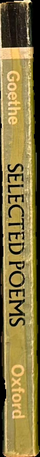 Goethe : selected poems live spine