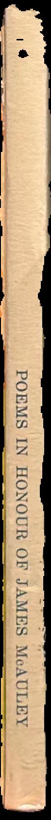 Poems in honour of James McAuley live spine