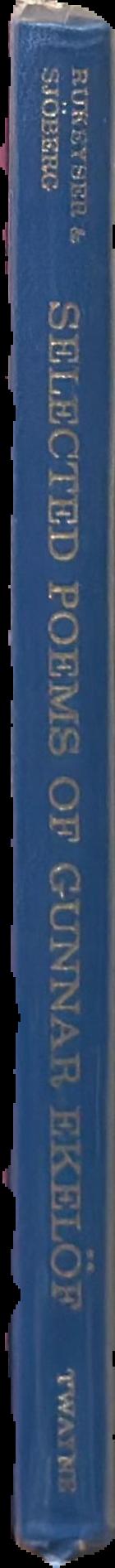 Selected poems of Gunnar Ekelof live spine