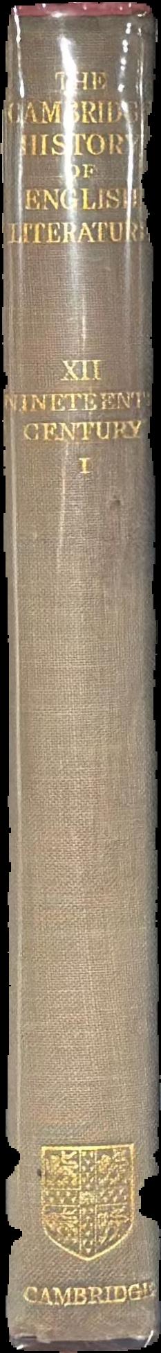 The Cambridge history of English literature : volume XI : the period of the French Revolution live spine