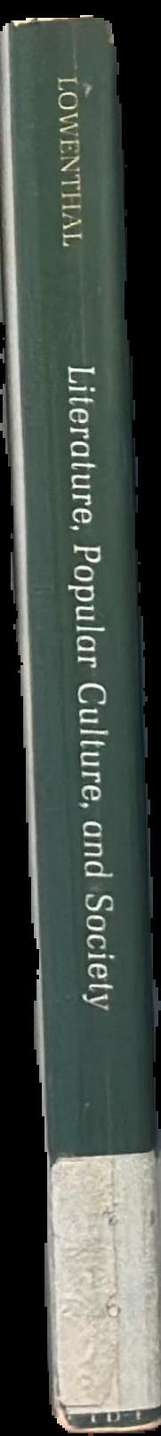 Literature, popular culture, and society live spine