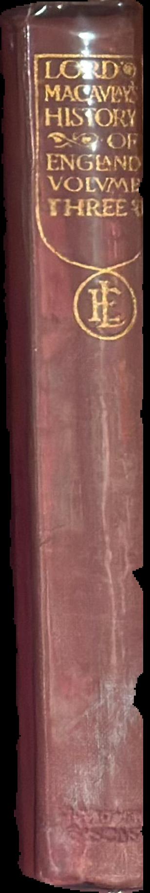 The history of England from the accession of James II : vol. three live spine