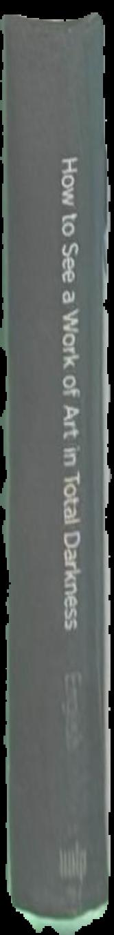 How to see a work of art in total darkness live spine