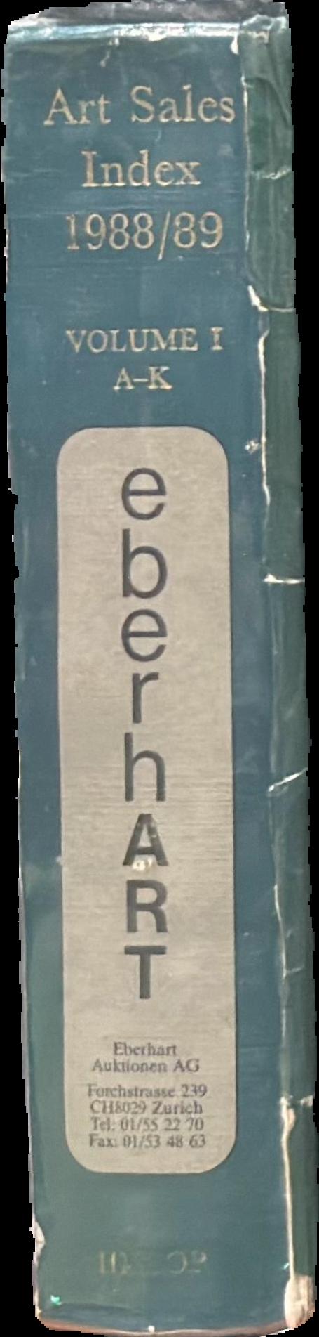 The art sales index 1988/89 : volume I : oil paintings, watercolours and drawings : artists A-K live spine