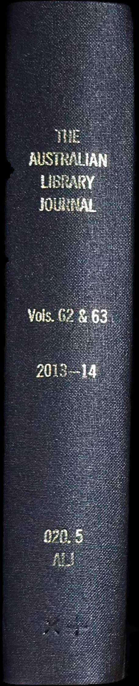 Journal of the Australian Library and Information Association live spine